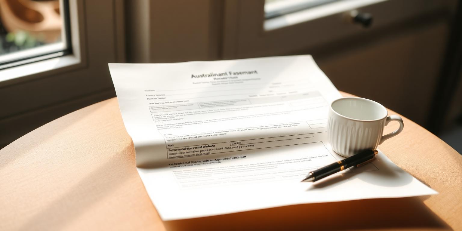 Australian government assessment form on a small table with a teacup and fountain pen in soft daylight, representing an at-home ACAT aged care assessment