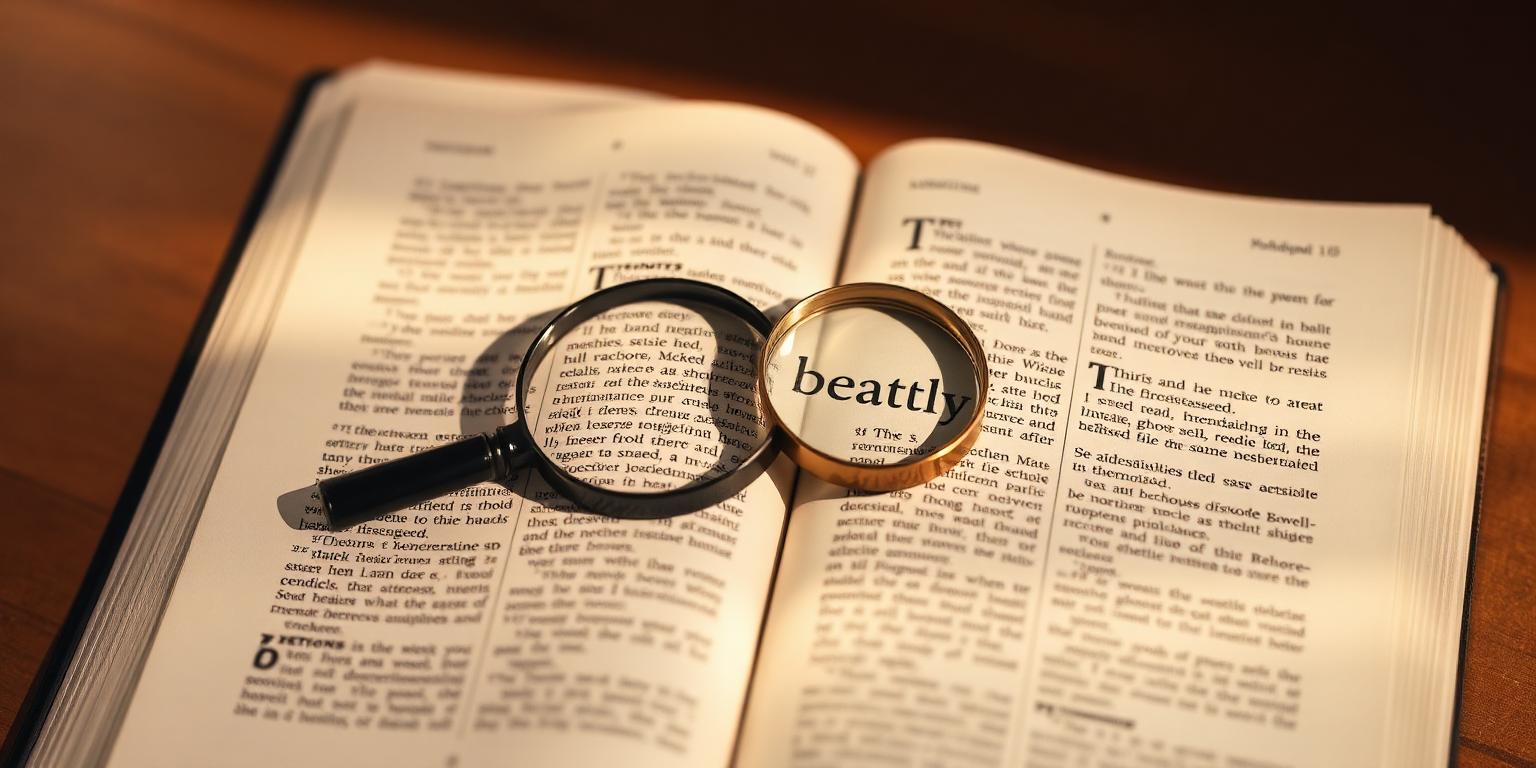 Open dictionary with a magnifying glass highlighting a single word, representing the change in terminology between aged care home and nursing home in Australia